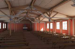 3D-Rekonstruktion der Synagoge des DP-Camp Ziegenhain
